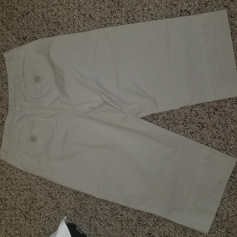 Talbots Tan crop pants